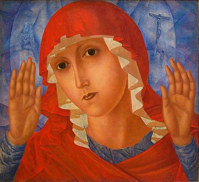 Kuzma Sergeevich Petrov-Vodkin The Mother of God of Tenderness toward Evil Hearts oil painting picture